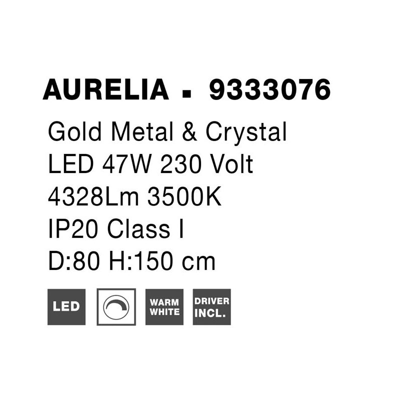 Pakabinamas šviestuvas AURELIA 9333076 dimeriuojamas